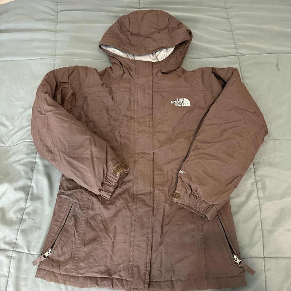Girls brown north face jacket